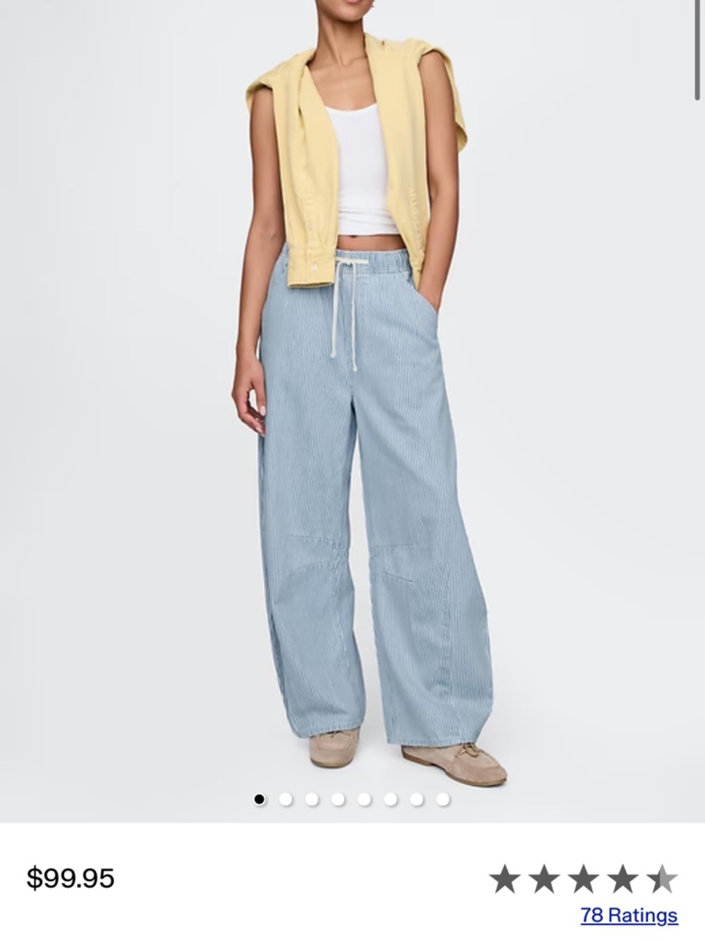 Mid Rise UltraSoft Denim Stripe Easy Horseshoe Jeans Large Petite